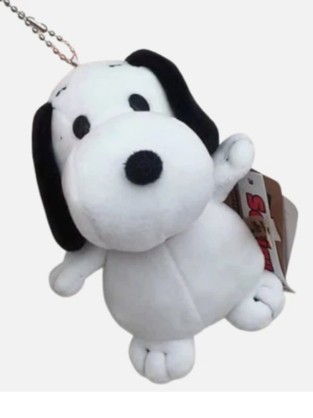 NWT Snoopy Dog Cartoon LARGE Plush Key Fob Purse Charm KeyChain Bag Holder Toy